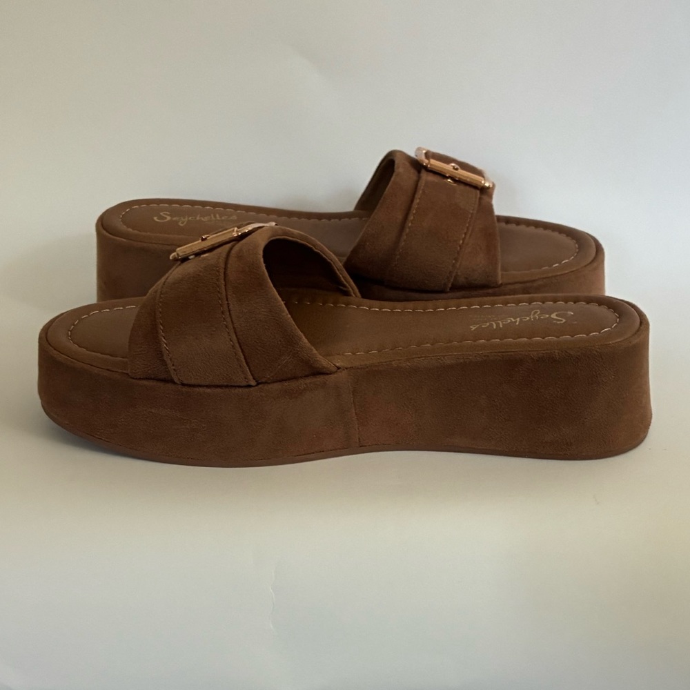 Seychelles Suede Platform Sandals - Picture 6 of 10
